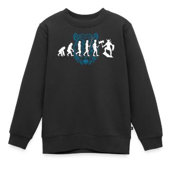 Wikinger Tshirt Viking Valhalla Walhalla Gott Odin - Kinder Premium Organic Sweatshirt - Schwarz - Vorne - AI Model Kid Female (0cm)