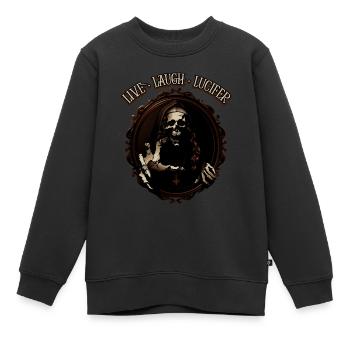 Live Love Luzifer Goth Festival Death Metal - Kinder Premium Organic Sweatshirt - Schwarz - Vorne - AI Model Kid Female (0cm)