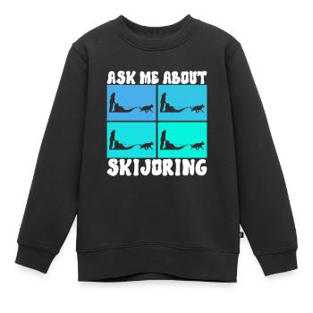 Traîneau Chiens de traîneau - Sweat Premium enfant bio - noir - Devant - AI Model Kid Female (0cm)