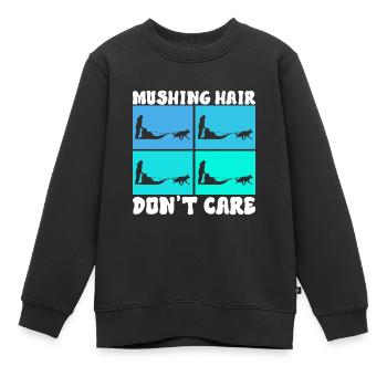 Traîneau Chiens de traîneau - Sweat Premium enfant bio - noir - Devant - AI Model Kid Female (0cm)