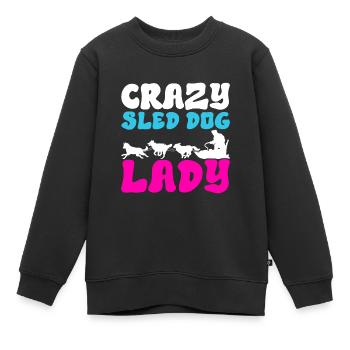 Traîneau Chiens de traîneau - Sweat Premium enfant bio - noir - Devant - AI Model Kid Female (0cm)