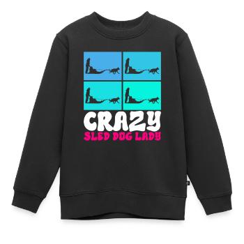 Traîneau Chiens de traîneau - Sweat Premium enfant bio - noir - Devant - AI Model Kid Female (0cm)