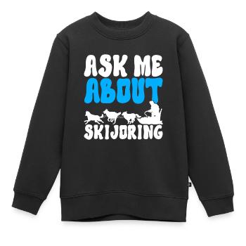 Traîneau Chiens de traîneau - Sweat Premium enfant bio - noir - Devant - AI Model Kid Female (0cm)