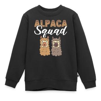 Alpaca Squad Viehzüchter - Kinder Premium Organic Sweatshirt - Schwarz - Vorne - AI Model Kid Female (0cm)