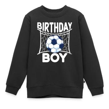 Geburtstagsbuldenfußballspieler Bday Team Party - Kinder Premium Organic Sweatshirt - Schwarz - Vorne - AI Model Kid Female (0cm)