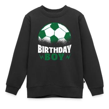 Geburtstagsbuldenfußballspieler Bday Team Party - Kinder Premium Organic Sweatshirt - Schwarz - Vorne - AI Model Kid Female (0cm)
