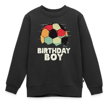 Geburtstagsbuldenfußballspieler Bday Team Party - Kinder Premium Organic Sweatshirt - Schwarz - Vorne - AI Model Kid Female (0cm)