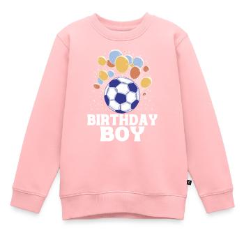 Geburtstagsbuldenfußballspieler Bday Team Party - Kinder Premium Organic Sweatshirt - Rosa - Vorne - AI Model Kid Female (0cm)