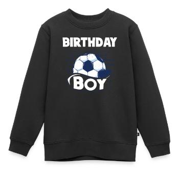 Geburtstagsbuldenfußballspieler Bday Team Party - Kinder Premium Organic Sweatshirt - Schwarz - Vorne - AI Model Kid Female (0cm)