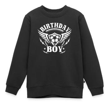Geburtstagsbuldenfußballspieler Bday Team Party - Kinder Premium Organic Sweatshirt - Schwarz - Vorne - AI Model Kid Female (0cm)