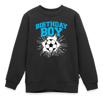 Geburtstagsbuldenfußballspieler Bday Team Party - Kinder Premium Organic Sweatshirt - Schwarz - Vorne - AI Model Kid Female (0cm)