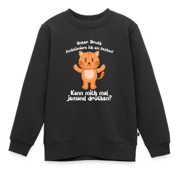 Je fonctionne mieux sous pression - Sweat Premium enfant bio - noir - Devant - AI Model Kid Female (0cm)