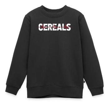 Céréales pour petit-déjeuner ECG Rythme cardiaque - Sweat Premium enfant bio - noir - Devant - AI Model Kid Female (0cm)