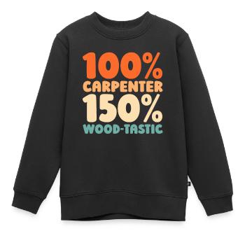 Carpenter Carpenter Carpenter - Kids Premium Organic Sweatshirt - black - Front - AI Model Kid Female (0cm)