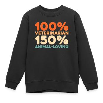 Vétérinaire Vétérinaire - Sweat Premium enfant bio - noir - Devant - AI Model Kid Female (0cm)
