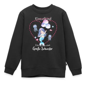 Je vais être une grande sœur en 2025 - Sweat Premium enfant bio - noir - Devant - AI Model Kid Female (0cm)