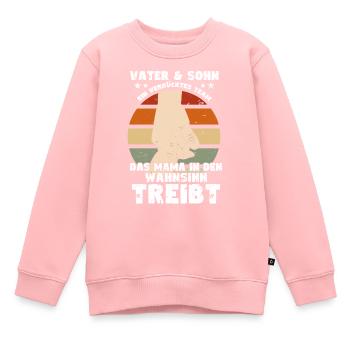 Father & Son a Crazy Team Partner Look - Kids Premium Organic Sweatshirt - rose - Front - AI Model Kid Female (0cm)