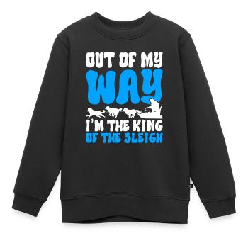 Traîneau Chiens de traîneau - Sweat Premium enfant bio - noir - Devant - AI Model Kid Female (0cm)
