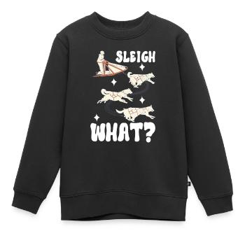 Traîneau Chiens de traîneau - Sweat Premium enfant bio - noir - Devant - AI Model Kid Female (0cm)