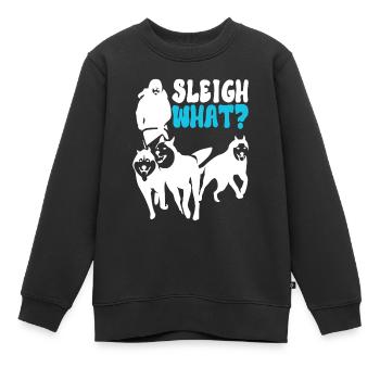 Traîneau Chiens de traîneau - Sweat Premium enfant bio - noir - Devant - AI Model Kid Female (0cm)