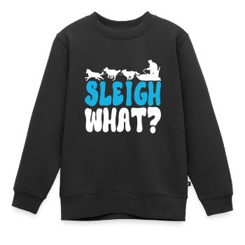 Traîneau Chiens de traîneau - Sweat Premium enfant bio - noir - Devant - AI Model Kid Female (0cm)