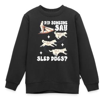 Traîneau Chiens de traîneau - Sweat Premium enfant bio - noir - Devant - AI Model Kid Female (0cm)