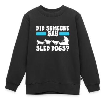 Traîneau Chiens de traîneau - Sweat Premium enfant bio - noir - Devant - AI Model Kid Female (0cm)