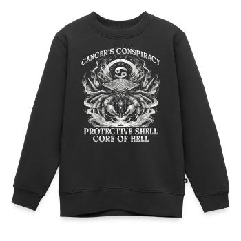 Krebs Horoskop Cancer - Kinder Premium Organic Sweatshirt - Schwarz - Vorne - AI Model Kid Female (0cm)