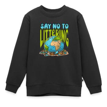 Environnementaliste Protection du climat - Sweat Premium enfant bio - noir - Devant - AI Model Kid Female (0cm)