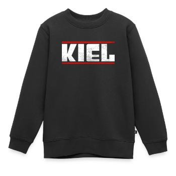 Kiel - Kinder Premium Organic Sweatshirt - Schwarz - Vorne - AI Model Kid Female (0cm)