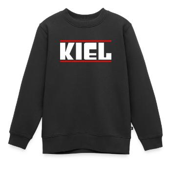 Kiel - Kinder Premium Organic Sweatshirt - Schwarz - Vorne - AI Model Kid Female (0cm)