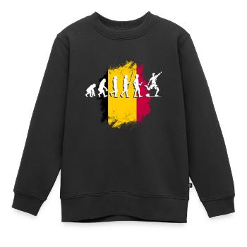 Belgique Belgique Belgique Belgique Bruxelles Football - Sweat Premium enfant bio - noir - Devant - AI Model Kid Female (0cm)