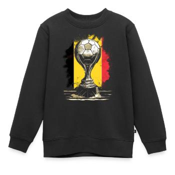 Belgique Belgique Belgique Belgique Bruxelles Football - Sweat Premium enfant bio - noir - Devant - AI Model Kid Female (0cm)