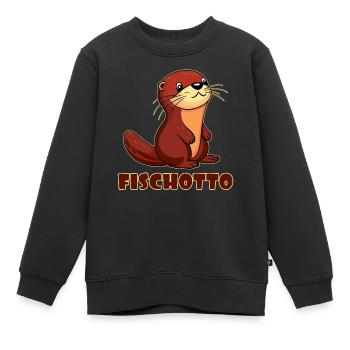 Otto Name, Fischotto Outfit zum Namenstag mit Name - Kinder Premium Organic Sweatshirt - Schwarz - Vorne - AI Model Kid Female (0cm)