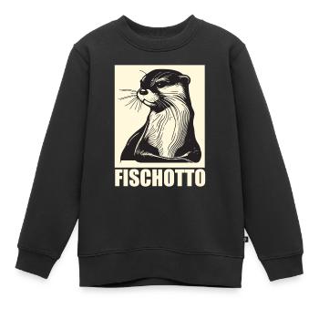 Otto Name, Fischotto Outfit zum Namenstag mit Name - Kinder Premium Organic Sweatshirt - Schwarz - Vorne - AI Model Kid Female (0cm)