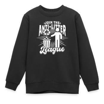 Umweltschutz Umweltschützer Recyceln - Kinder Premium Organic Sweatshirt - Schwarz - Vorne - AI Model Kid Female (0cm)
