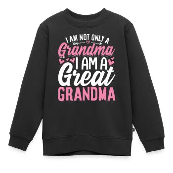 Ich bin eine Ur-Oma Lustige Oma Gigi Mamaw - Kinder Premium Organic Sweatshirt - Schwarz - Vorne - AI Model Kid Female (0cm)