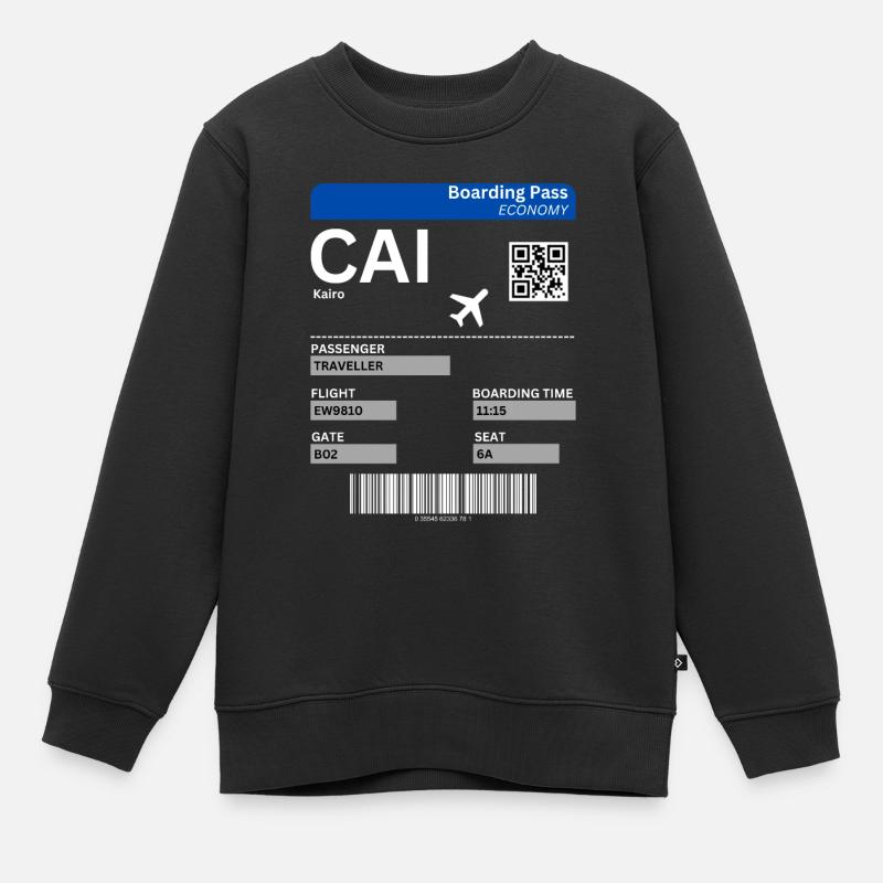 Le Caire Égypte Billet d’avion Le Caire Idée de vacances - Sweat Premium enfant bio - noir