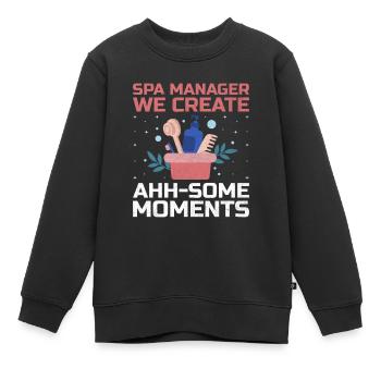 Gestionnaire de SPA Emploi Bien-être Drôle Gestion de SPA Sayi - Sweat Premium enfant bio - noir - Devant - AI Model Kid Female (0cm)