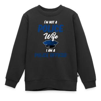 Ich Bin Keine Polizistin, Ich Bin Eine - Kinder Premium Organic Sweatshirt - Schwarz - Vorne - AI Model Kid Female (0cm)