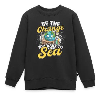 Umweltschutz Umweltschützer Recyceln - Kinder Premium Organic Sweatshirt - Schwarz - Vorne - AI Model Kid Female (0cm)