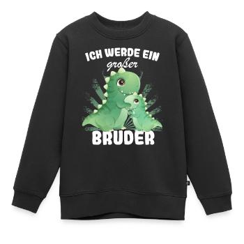Announcing offspring | I'm going to be a big brother in 2025 - Kids Premium Organic Sweatshirt - black - Front - AI Model Kid Female (0cm)