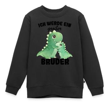 Announcing offspring | I'm going to be a big brother in 2025 - Kids Premium Organic Sweatshirt - black - Front - AI Model Kid Female (0cm)