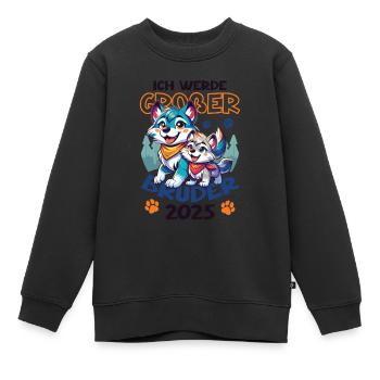 Announcing offspring | I'm going to be a big brother in 2025 - Kids Premium Organic Sweatshirt - black - Front - AI Model Kid Female (0cm)