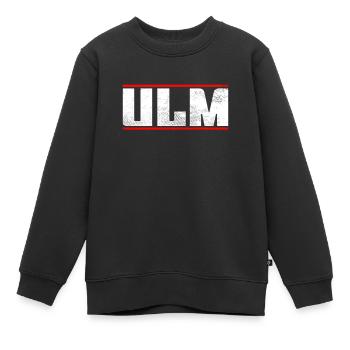 Ulm - Sweat Premium enfant bio - noir - Devant - AI Model Kid Female (0cm)