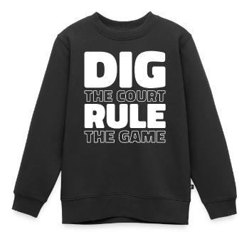 Volleyball Volleyballer - Kinder Premium Organic Sweatshirt - Schwarz - Vorne - AI Model Kid Female (0cm)
