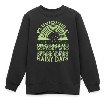 Pluviophile, A Lover Of Rain 6 - Kinder Premium Organic Sweatshirt - Schwarz - Vorne - AI Model Kid Female (0cm)