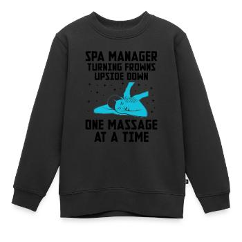 Gestionnaire de SPA Emploi Bien-être Drôle Gestion de SPA Sayi - Sweat Premium enfant bio - noir - Devant - AI Model Kid Female (0cm)
