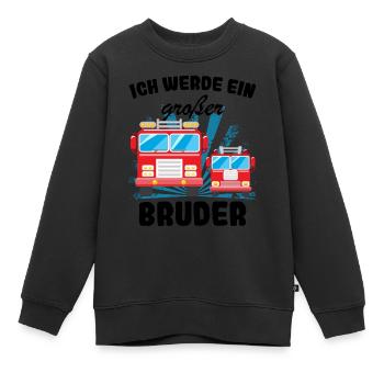 Annonce de la prochaine génération | Je vais être un grand frère en 2025 - Sweat Premium enfant bio - noir - Devant - AI Model Kid Female (0cm)
