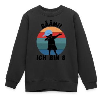 BÄÄM - DAB Tanz zum 8. Geburtstag - Kinder Premium Organic Sweatshirt - Schwarz - Vorne - AI Model Kid Female (0cm)